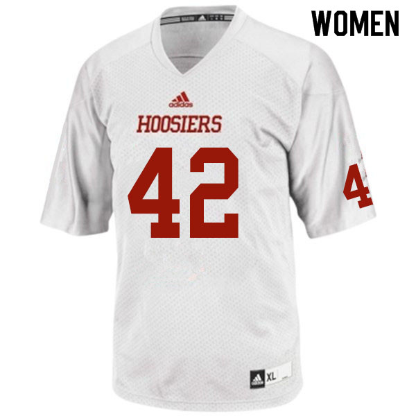 Women #42 D.K. Bonhomme Indiana Hoosiers College Football Jerseys Sale-White
